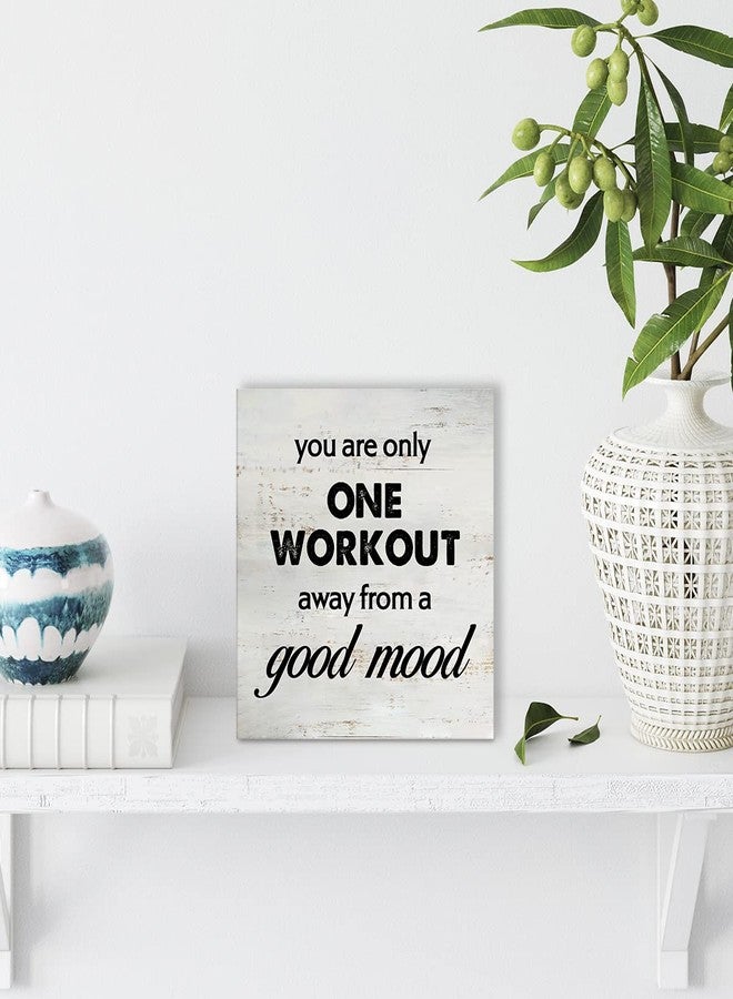 MAVOTEN Rustic Good Mood Wood Box Sign Motivational Fitness Wooden Box Sign Farmhouse Home Home Gym Desk Shelf Decor Uplifting Gift (5 X 5 Inch) - Image 5